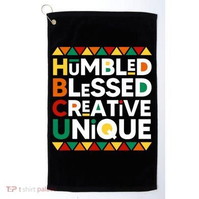 Hbcu Humbled Blessed Creative Unique Historical Black Golf Towel