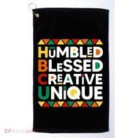 Hbcu Humbled Blessed Creative Unique Historical Black Golf Towel thumb 0