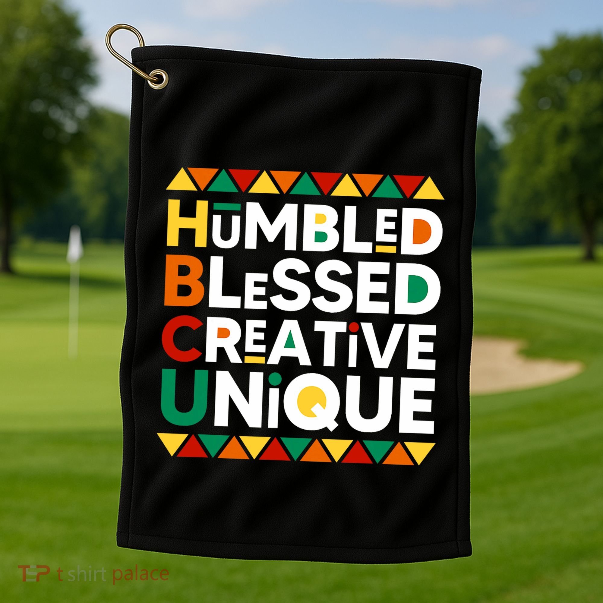 Hbcu Humbled Blessed Creative Unique Historical Black Golf Towel