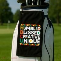 Hbcu Humbled Blessed Creative Unique Historical Black Golf Towel thumb 2
