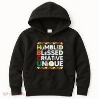 Hbcu Humbled Blessed Creative Unique Historical Black Kids Hoodie thumb 0