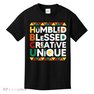 Hbcu Humbled Blessed Creative Unique Historical Black Kids T-Shirt