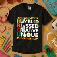Hbcu Humbled Blessed Creative Unique Historical Black Kids T-Shirt thumb 3