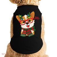 Happy Holidays Cute Corgi Dog Lover Doggie Tank thumb 0