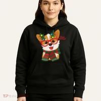 Happy Holidays Cute Corgi Dog Lover Hoodie thumb 5