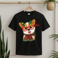 Happy Holidays Cute Corgi Dog Lover T-Shirt thumb 2