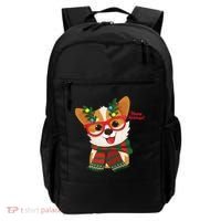 Happy Holidays Cute Corgi Dog Lover Backpack thumb 0