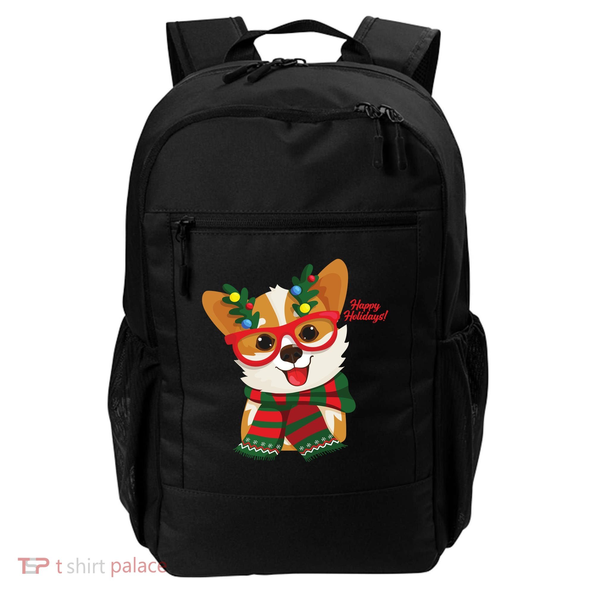 Happy Holidays Cute Corgi Dog Lover Backpack