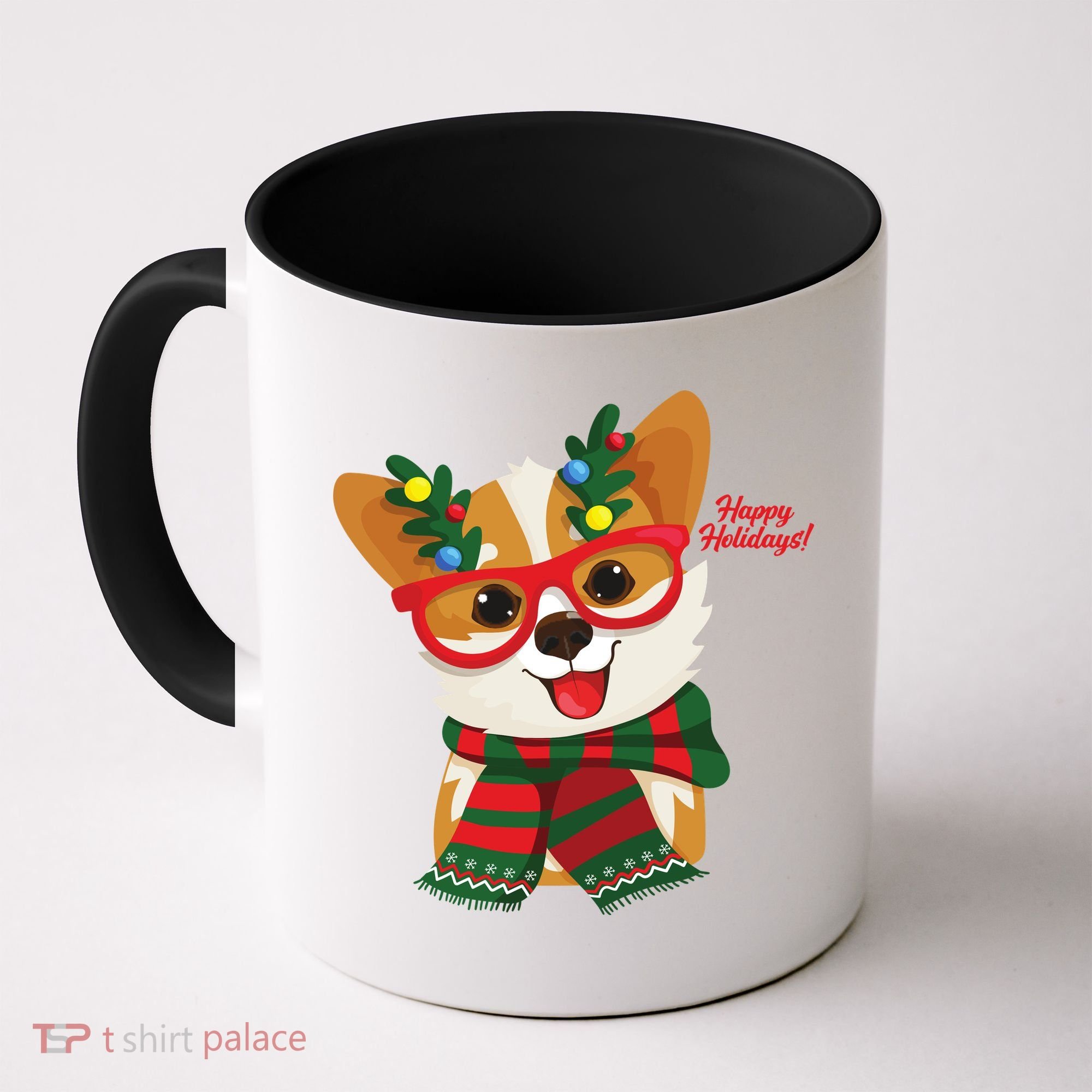Happy Holidays Cute Corgi Dog Lover Coffee Mug