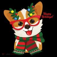 Happy Holidays Cute Corgi Dog Lover Coffee Mug thumb 5