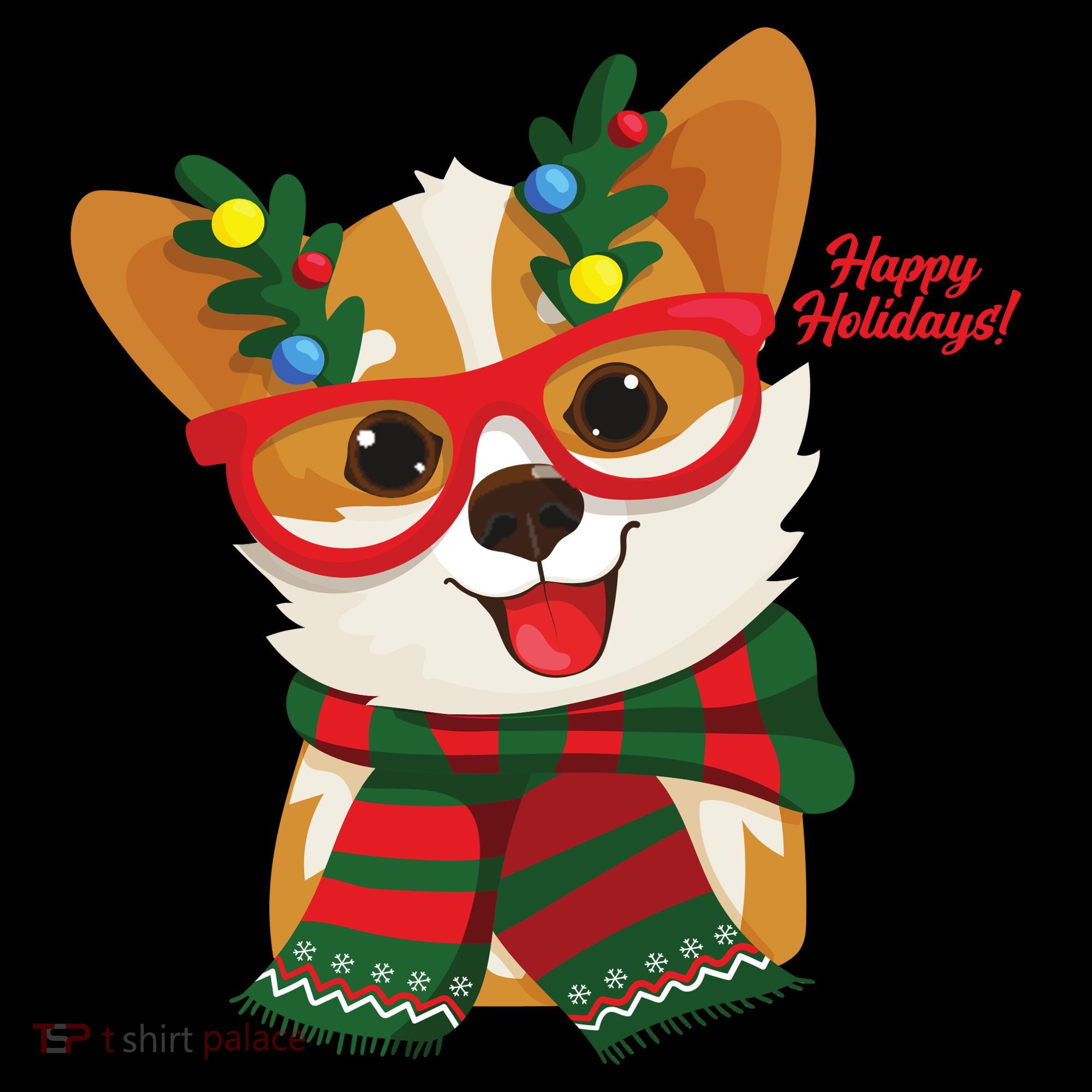 Happy Holidays Cute Corgi Dog Lover Coffee Mug