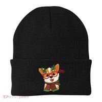 Happy Holidays Cute Corgi Dog Lover Beanie thumb 0