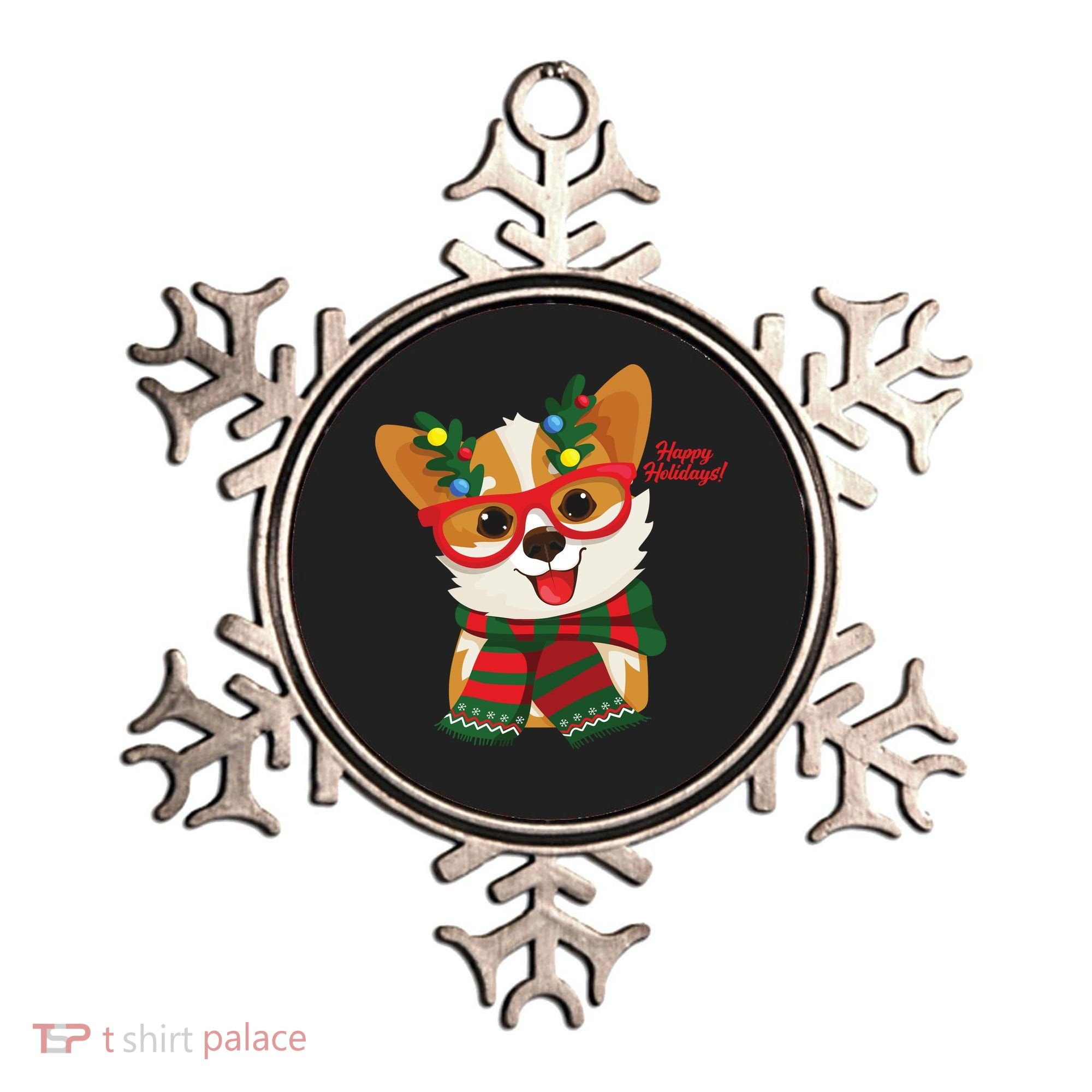 Happy Holidays Cute Corgi Dog Lover Ornament