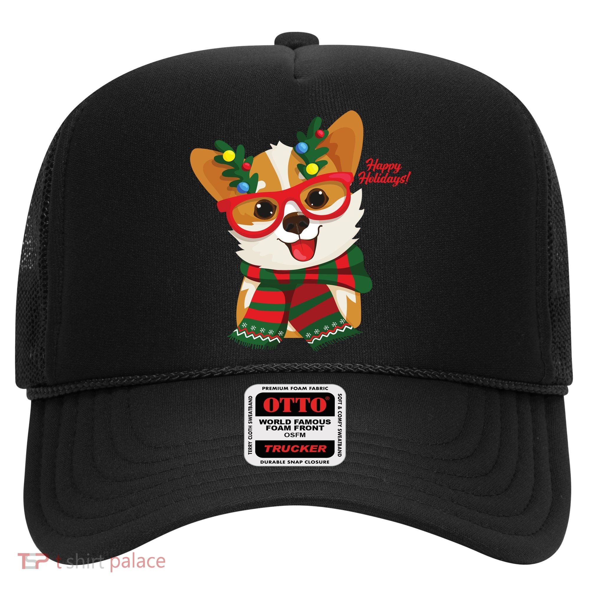 Happy Holidays Cute Corgi Dog Lover Hat