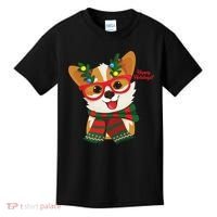 Happy Holidays Cute Corgi Dog Lover Kids T-Shirt thumb 0