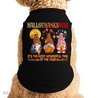 Happy Hallothanksmas Cute Gnomes Fall Halloween Doggie Tank thumb 0