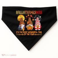 Happy Hallothanksmas Cute Gnomes Fall Halloween USA-Made Doggie Bandana thumb 0