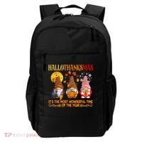 Happy Hallothanksmas Cute Gnomes Fall Halloween Backpack thumb 0