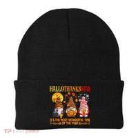Happy Hallothanksmas Cute Gnomes Fall Halloween Beanie thumb 0