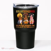 Happy Hallothanksmas Cute Gnomes Fall Halloween Tumbler thumb 0