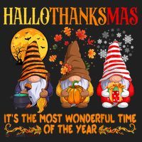 Happy Hallothanksmas Cute Gnomes Fall Halloween Hat thumb 2