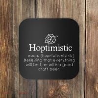 Hoptimistic Hops Craft Beer Lover Gift Homebrew Brewery Coaster thumb 0