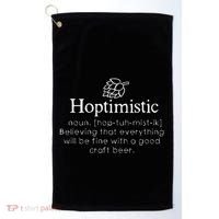Hoptimistic Hops Craft Beer Lover Gift Homebrew Brewery Golf Towel thumb 0