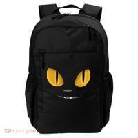Happy Halloween Cat Eyes Spooky Scary Cat Face Backpack thumb 0