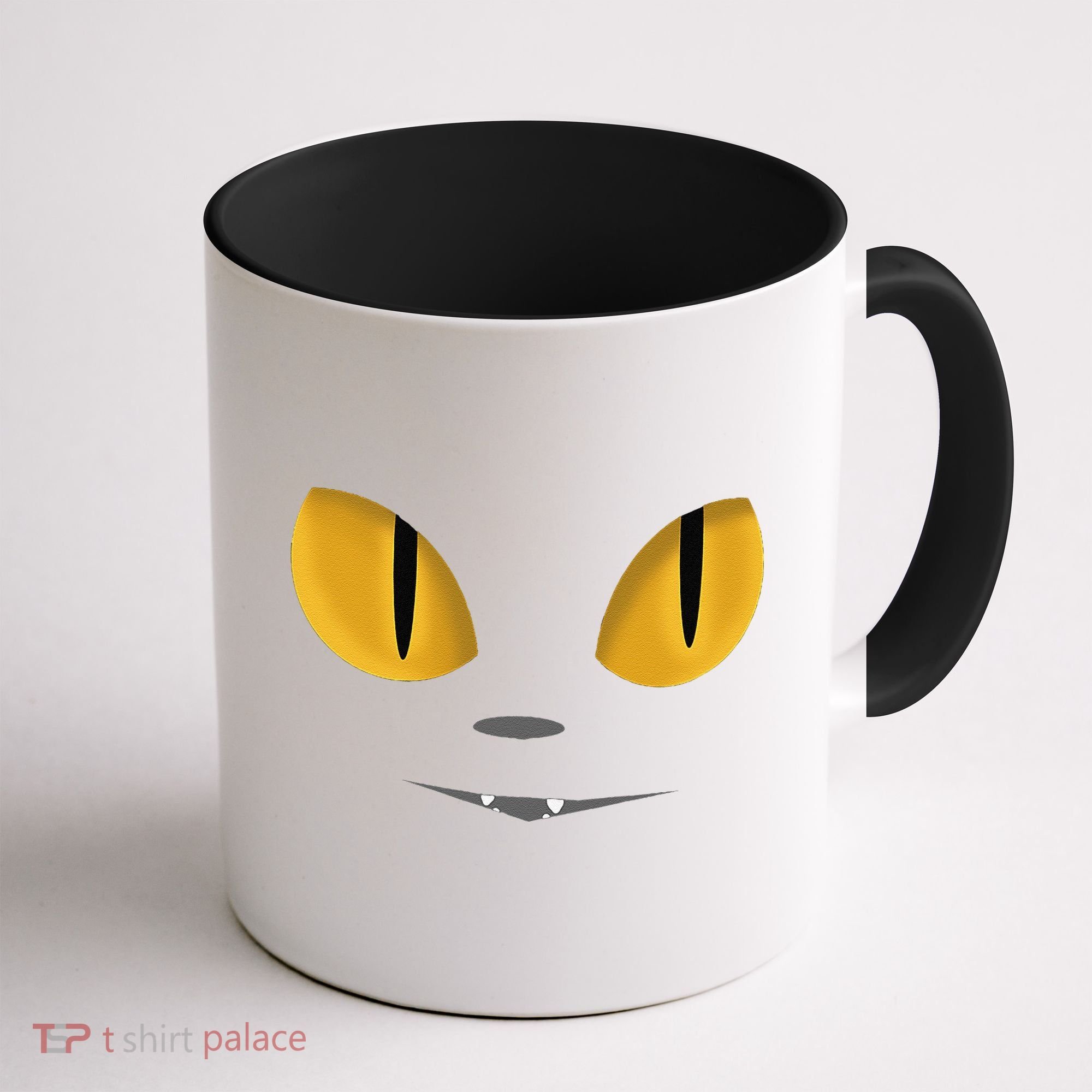 Happy Halloween Cat Eyes Spooky Scary Cat Face Coffee Mug