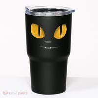 Happy Halloween Cat Eyes Spooky Scary Cat Face Tumbler thumb 0