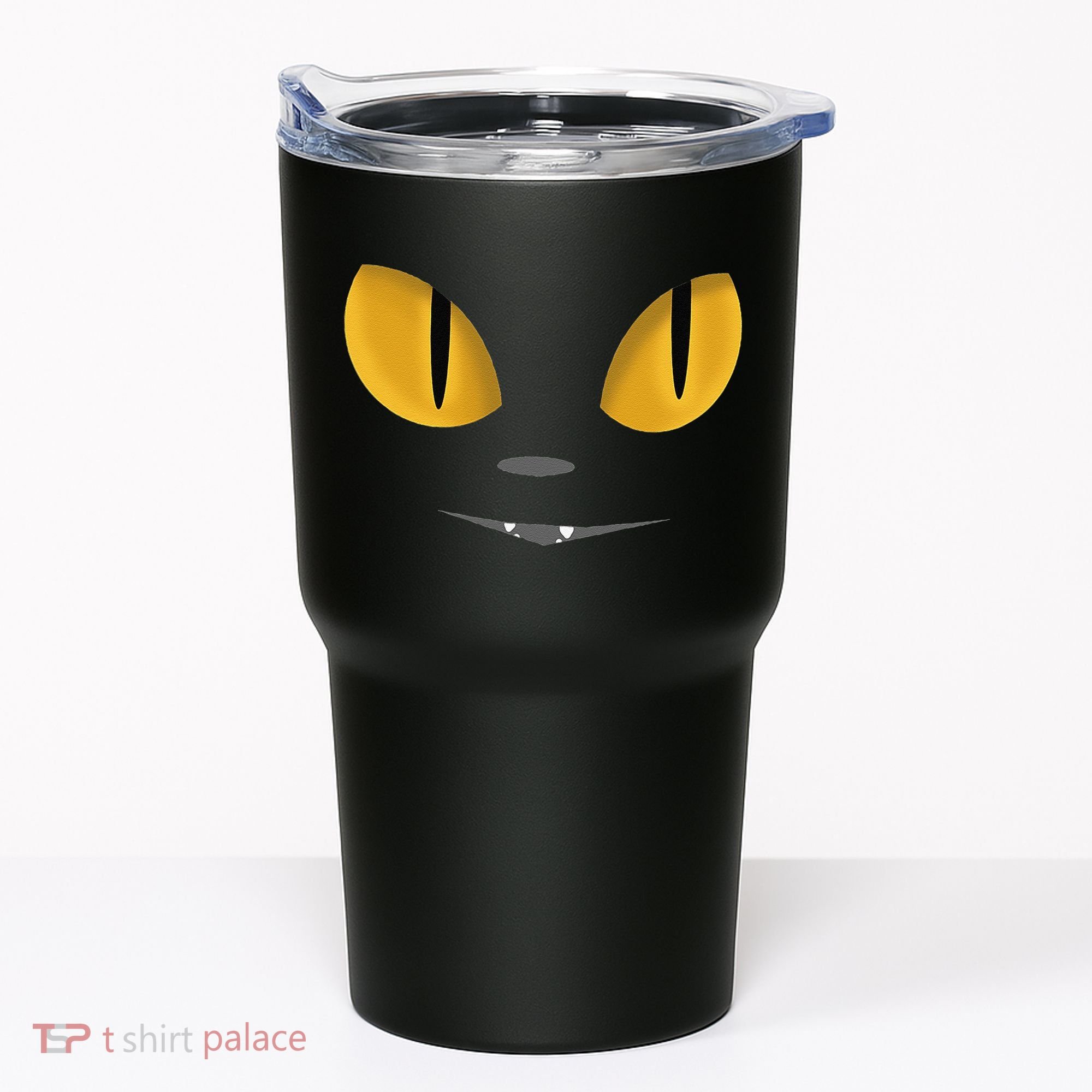 Happy Halloween Cat Eyes Spooky Scary Cat Face Tumbler