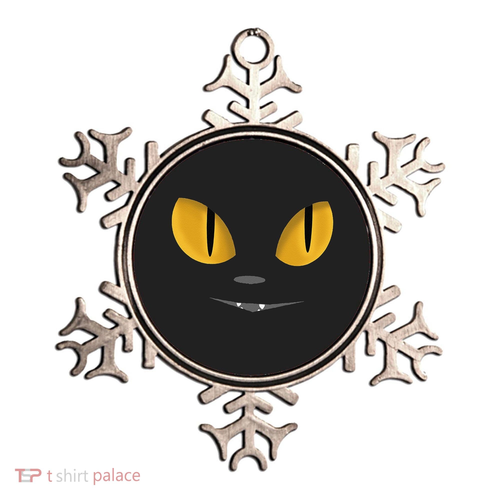 Happy Halloween Cat Eyes Spooky Scary Cat Face Ornament