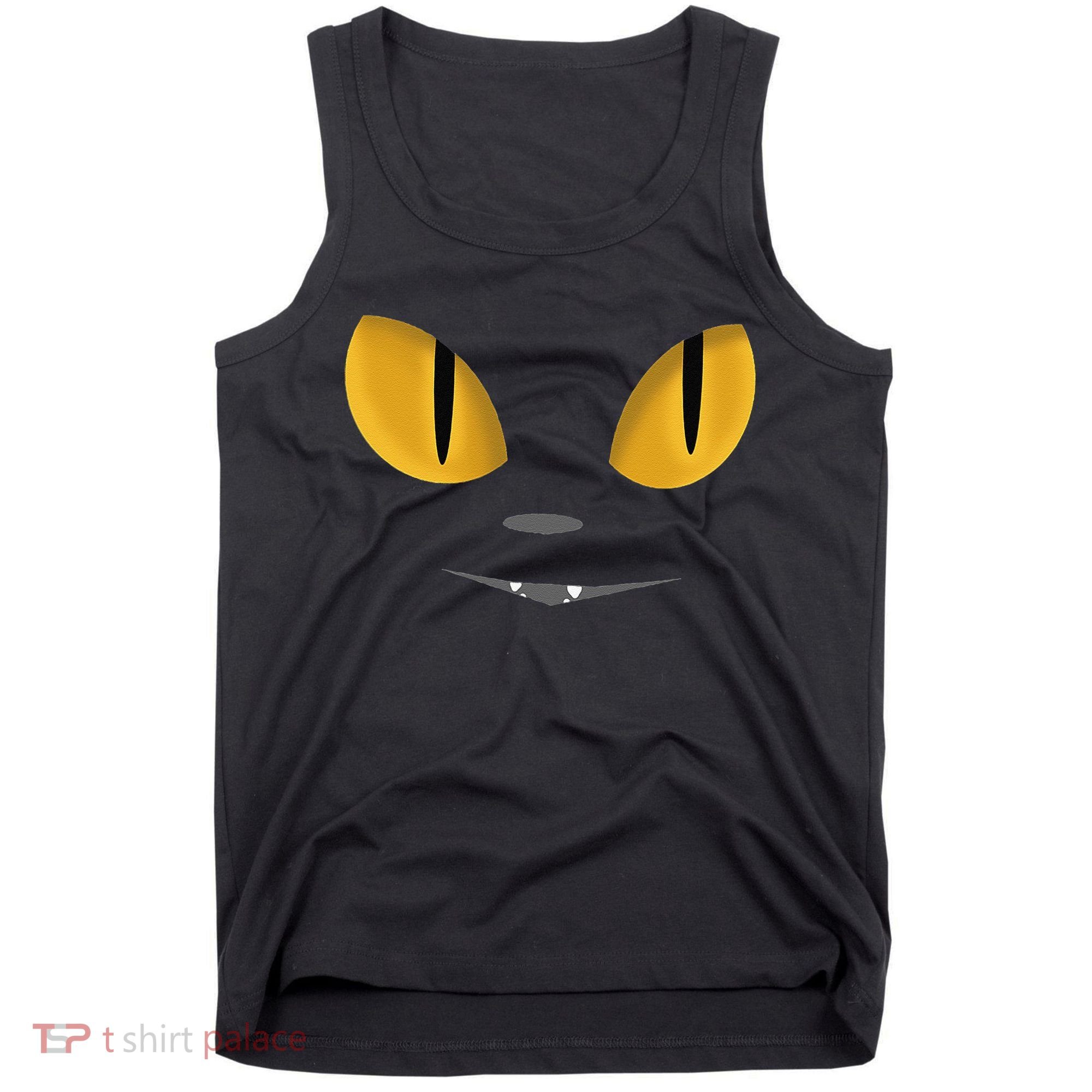 Happy Halloween Cat Eyes Spooky Scary Cat Face Tank Top
