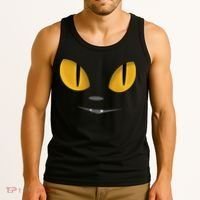 Happy Halloween Cat Eyes Spooky Scary Cat Face Tank Top thumb 3