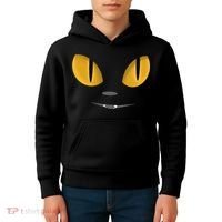 Happy Halloween Cat Eyes Spooky Scary Cat Face Kids Hoodie thumb 4