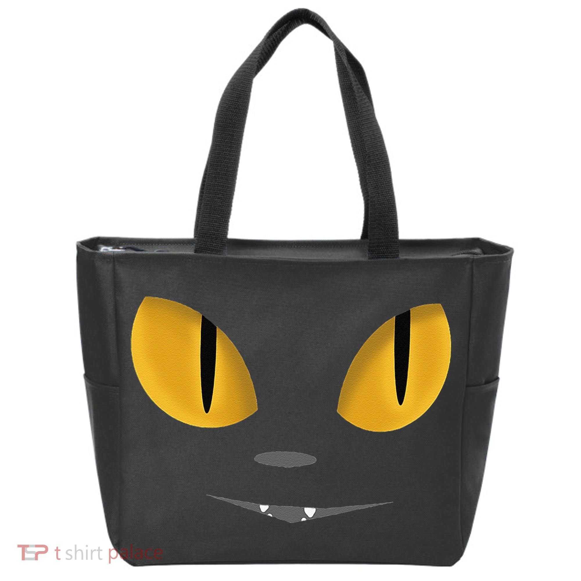 Happy Halloween Cat Eyes Spooky Scary Cat Face Tote Bag