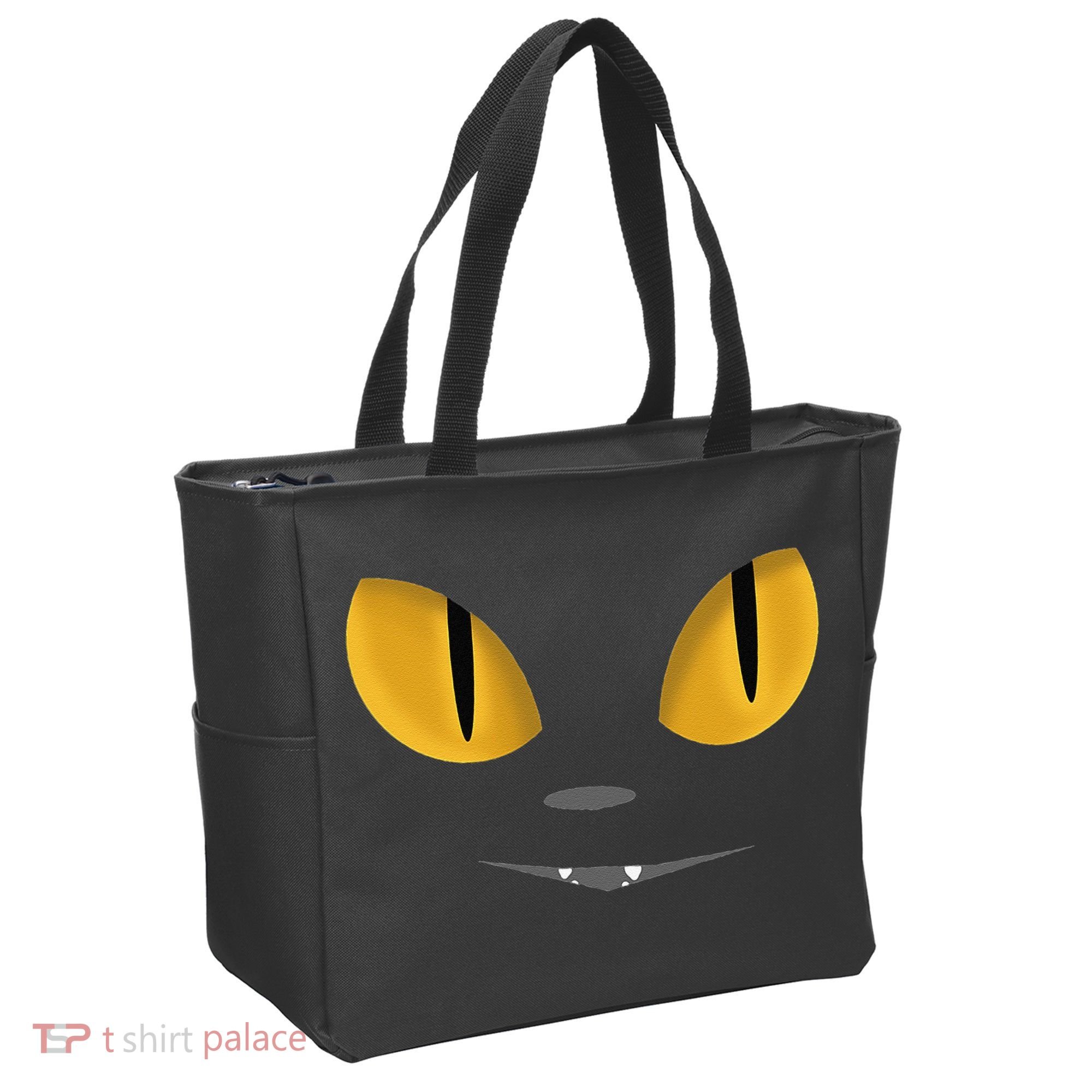 Happy Halloween Cat Eyes Spooky Scary Cat Face Tote Bag