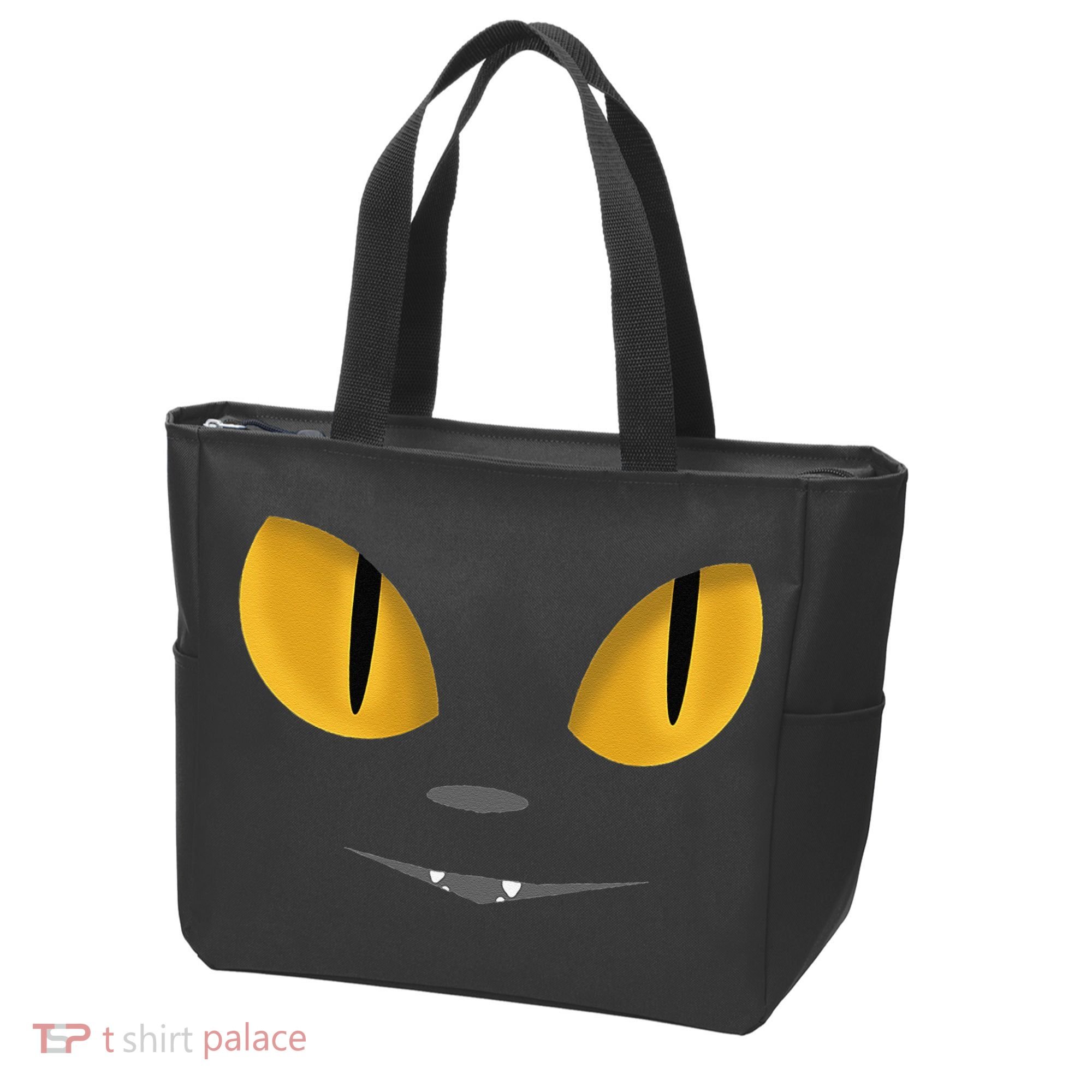 Happy Halloween Cat Eyes Spooky Scary Cat Face Tote Bag