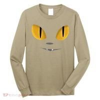 Happy Halloween Cat Eyes Spooky Scary Cat Face Long Sleeve Shirt thumb 0