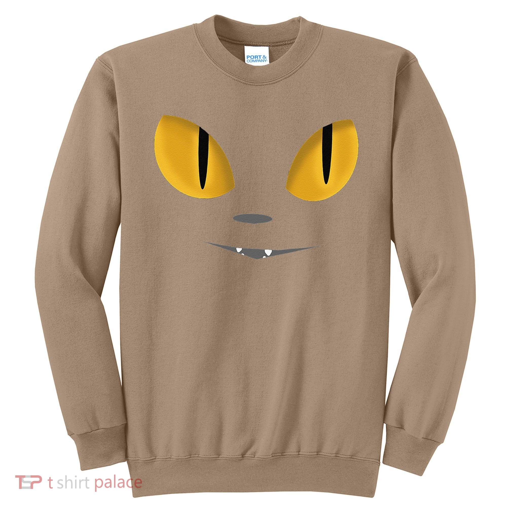 Happy Halloween Cat Eyes Spooky Scary Cat Face Sweatshirt
