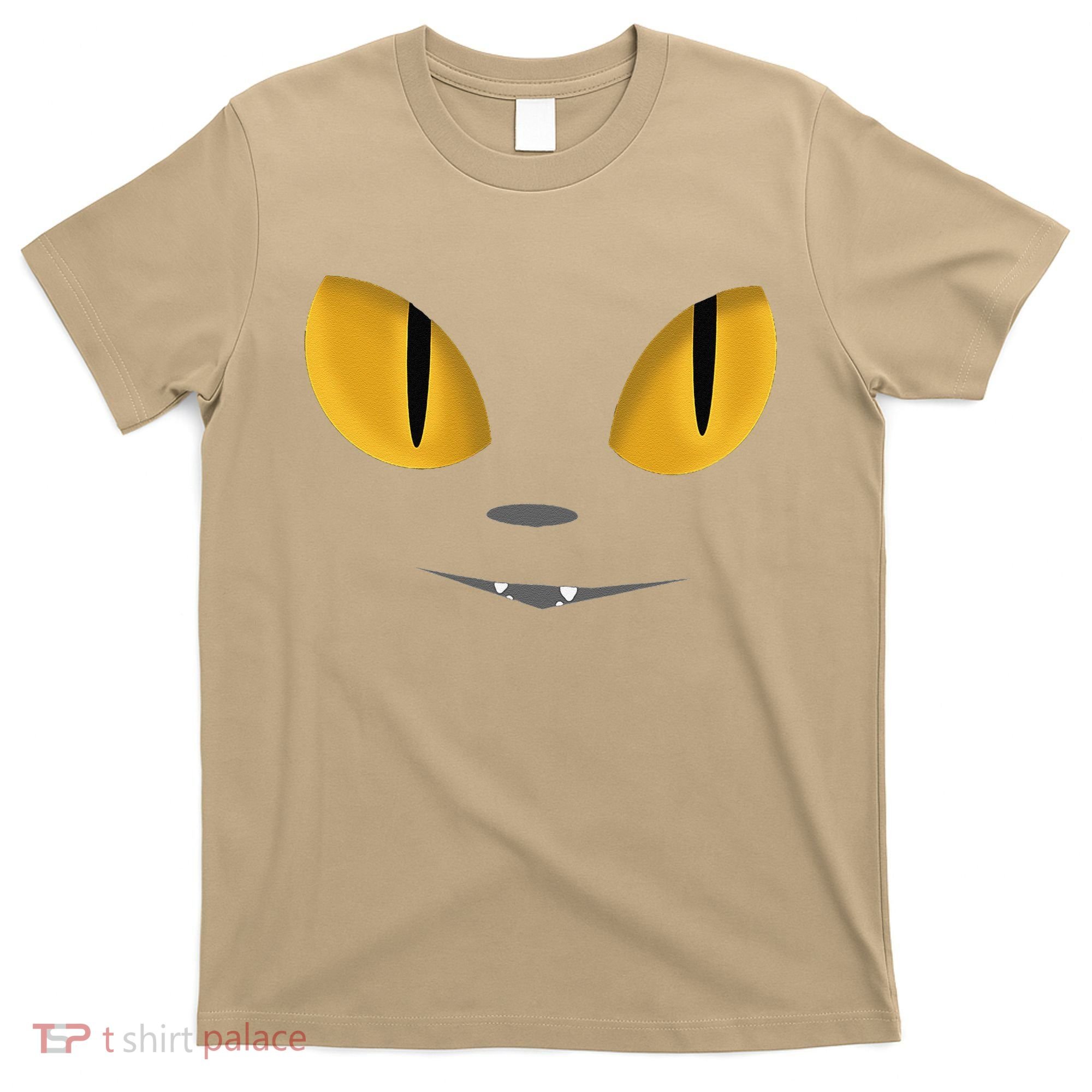 Happy Halloween Cat Eyes Spooky Scary Cat Face T-Shirt