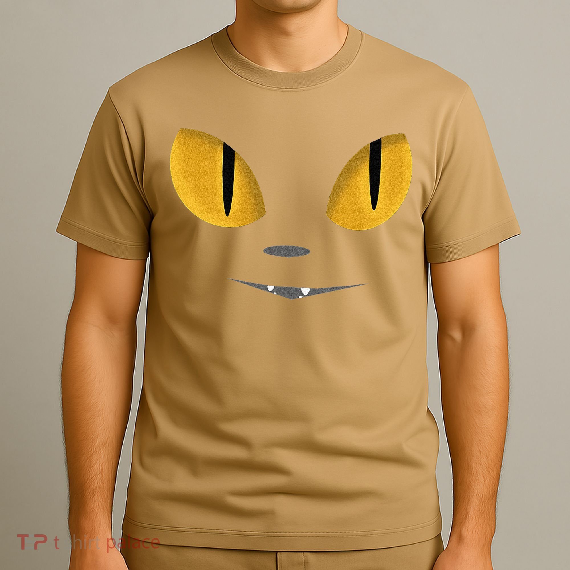Happy Halloween Cat Eyes Spooky Scary Cat Face T-Shirt