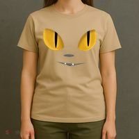 Happy Halloween Cat Eyes Spooky Scary Cat Face T-Shirt thumb 4