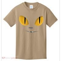 Happy Halloween Cat Eyes Spooky Scary Cat Face Kids T-Shirt thumb 0