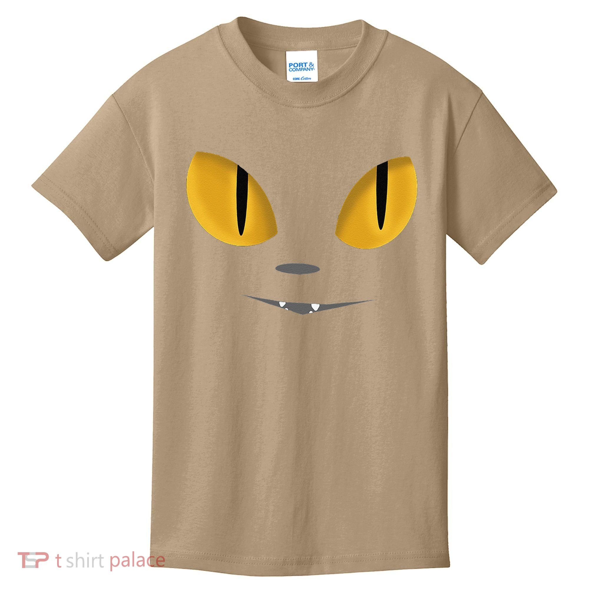 Happy Halloween Cat Eyes Spooky Scary Cat Face Kids T-Shirt