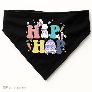 Hip Hop Cute Easter Bunny USA-Made Doggie Bandana