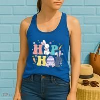 Hip Hop Cute Easter Bunny Women's Tank Top thumb 2