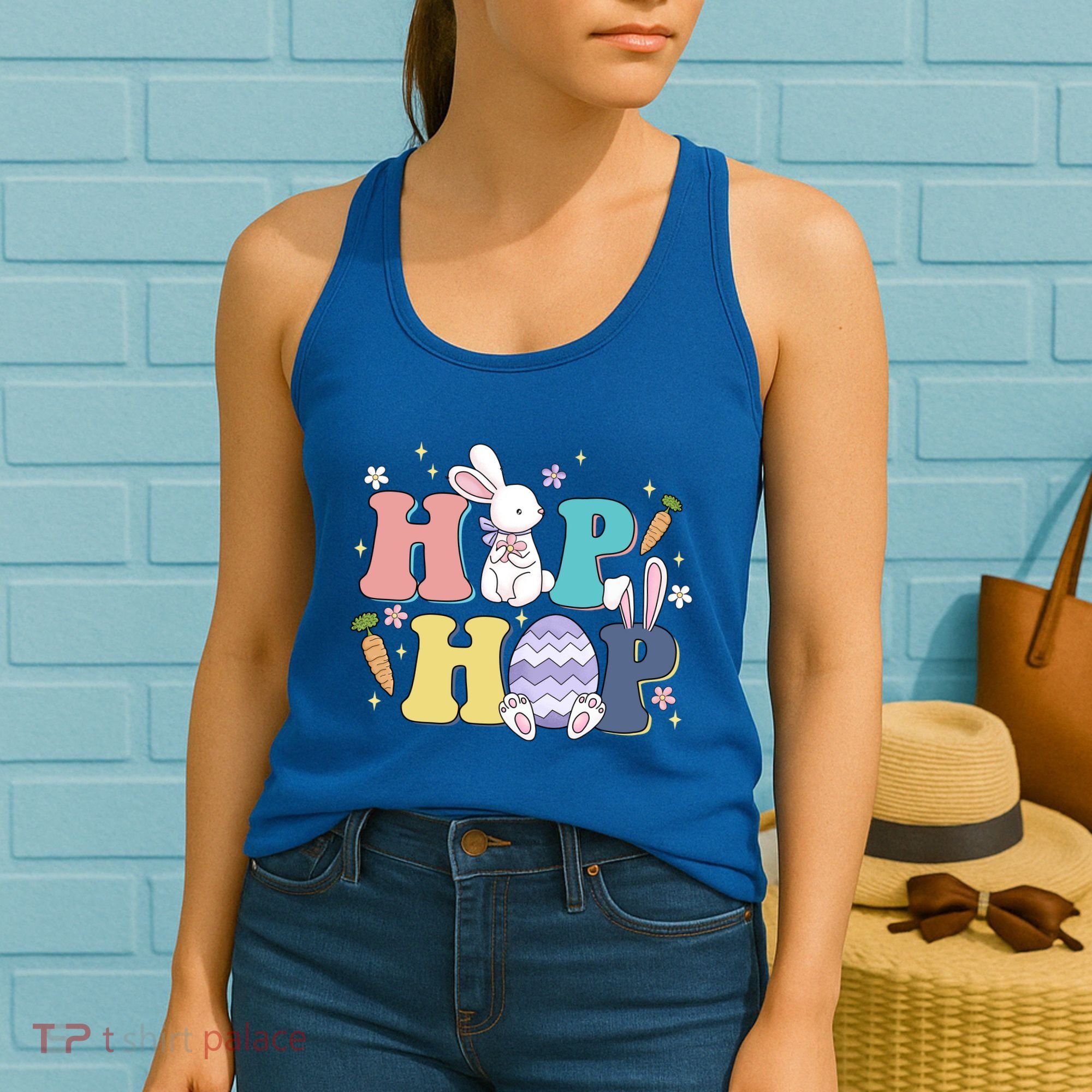 Hip Hop Cute Easter Bunny Women's Tank Top