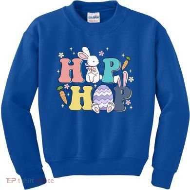 Hip Hop Cute Easter Bunny Kids Sweatshirt