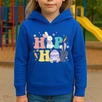 Hip Hop Cute Easter Bunny Kids Hoodie thumb 3